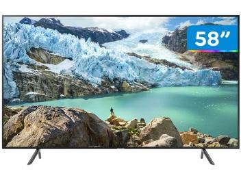 Smart TV 4K LED 58” Samsung UN58RU7100 - Wi-Fi Bluetooth HDR 3 HDMI 2 USB
