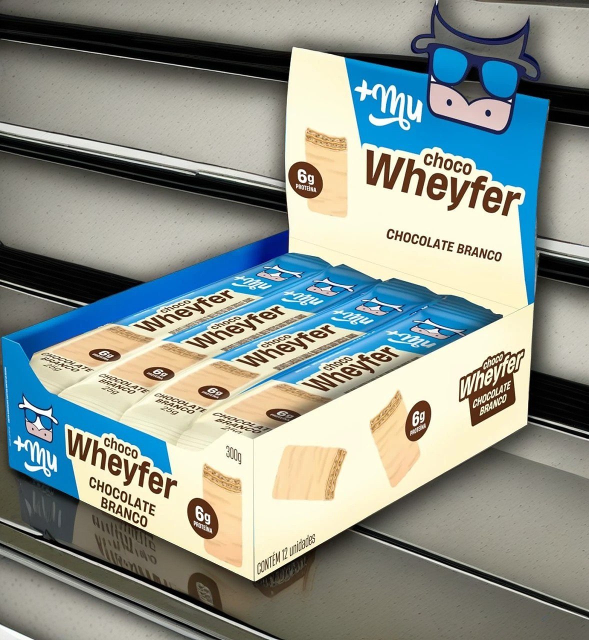 +Mu Chocowheyer Proteico Sabor Chocolate Branco – Display com 12 unidades – 300g na Amazon