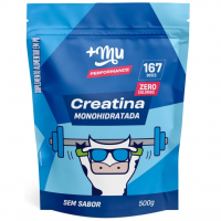 +Mu Creatina Monohidratada 100% Pura S/Sabor - Refil 500g na Amazon