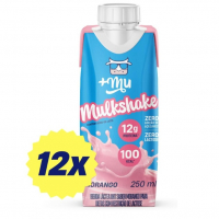 +Mu Mulkshake Bebida Proteica Sabor Morango - Pack 12 Unidades 250 ML na Amazon