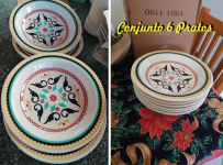 1 Conjunto com 6 Pratos Fundo Oxford Daily Floreal Luiza Multicor 23 cm na Amazon