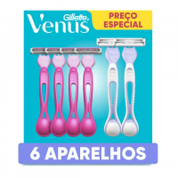 1 Kit Gillette Venus Suave Aparelho De Depilação Descartável 4 Uds + Gillette Venus Íntima Aparelho De Depilação 2 Uds na Amazon