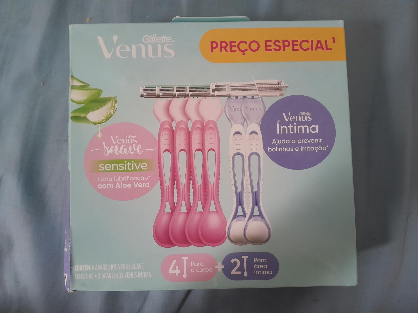 1 Kit Gillette Venus Suave, Aparelho de Depilação Descartável com Aloe, 4 Uds + Gillette Venus Íntima, Aparelho de Depilação Íntima Feminino Descartável, 2 Uds na Amazon