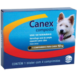 10 Unidades Ceva Vermífugo Canex Composto para Cães 4 Comprimidos na Amazon