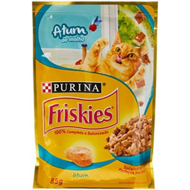 10 Unidades Nestlé Purina Friskies Ração Úmida Para Gatos Adultos Atum Ao Molho 85g na Amazon
