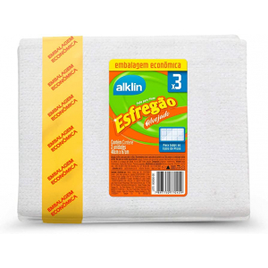 10 Unidades Pano Chão Esfregão Alvejado 40x67 com 3 Unidades Cada - Alklin na Amazon
