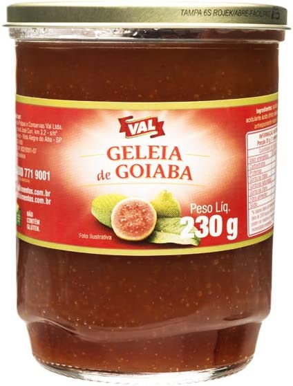 10 Unidades – Geleia de Goiaba Vidro Val – 230g na Amazon