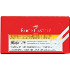 12 Estojos com 6 Grafites 2mm HB Faber-Castell OF/9020HB Grosso na Amazon