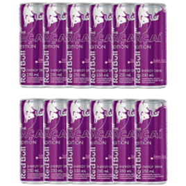 12 Unidades Energético Red Bull Edition Sabor Açaí 250ml na Extra