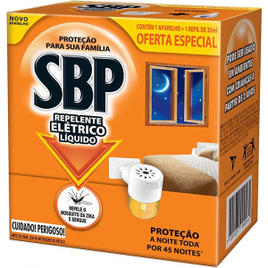 1o Unidades de Repelente Elétrico Líquido SBP 45 Noites Novo Aparelho + Refil na Amazon