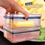 2 ou 3 Porta Frios Geladeira Pote Hermético Gaveta Acrilico 770ml na Amazon