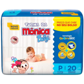 2 Pacotes Fralda Turma da Monica Baby Jumbinho Tam P - 20 Unidades (Total 40 unidades) na Amazon