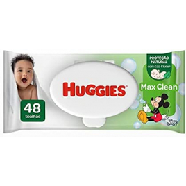 2 Pacotes Lenços Umedecidos Huggies Max Clean 48 Unidades (Total 96) na Amazon