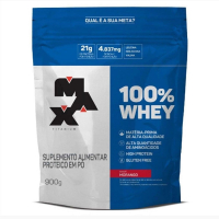 2 Pacotes Whey Protein 100% Max Titanium 900g (Refil) na Amazon