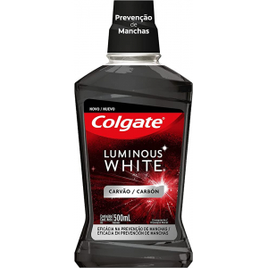 2 Unidades Enxaguante Bucal Colgate Luminous White Carvão 500ml na Amazon