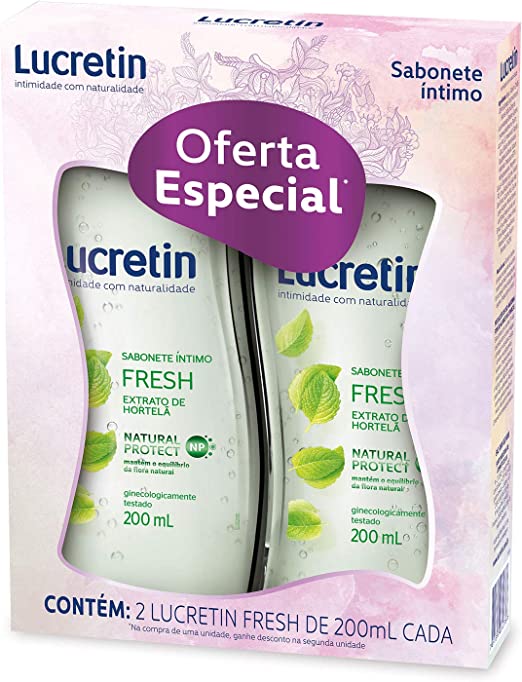 2 Unidades Kit Sabonete Líquido Íntimo Lucretin Fresh 200ml na Amazon
