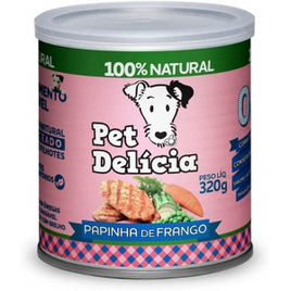 2 Unidades Pet Delícia Crescimento Saudável Papinha de Frango Natural Raça Filhotes - 320g na Amazon
