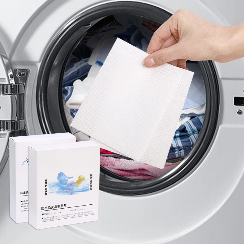 20 Pcs Lavanderia Anti-Manchas Folha Absorvente De Cor Mancha Máquina De Lavar Roupa Toalha De Papel na Shopee
