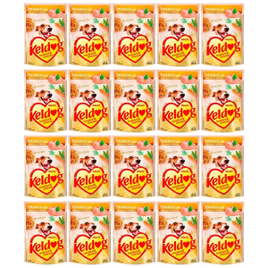 20 Unidades Ração Úmida para Cães Keldog Kelco Frango Ervilha e Cenoura - 100g na Extra