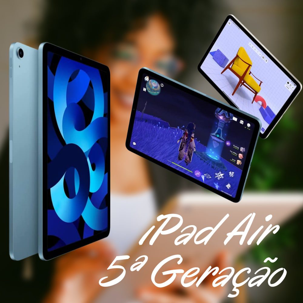 2022 Apple iPad Air (5ª geração, Wi-Fi, de 256 GB) - azul na Amazon