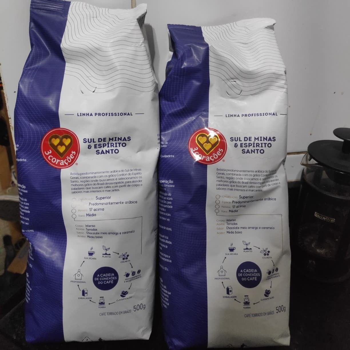 3 Corações Café Especial em Grãos Torrado Rituais – Pacote de 500g na Amazon