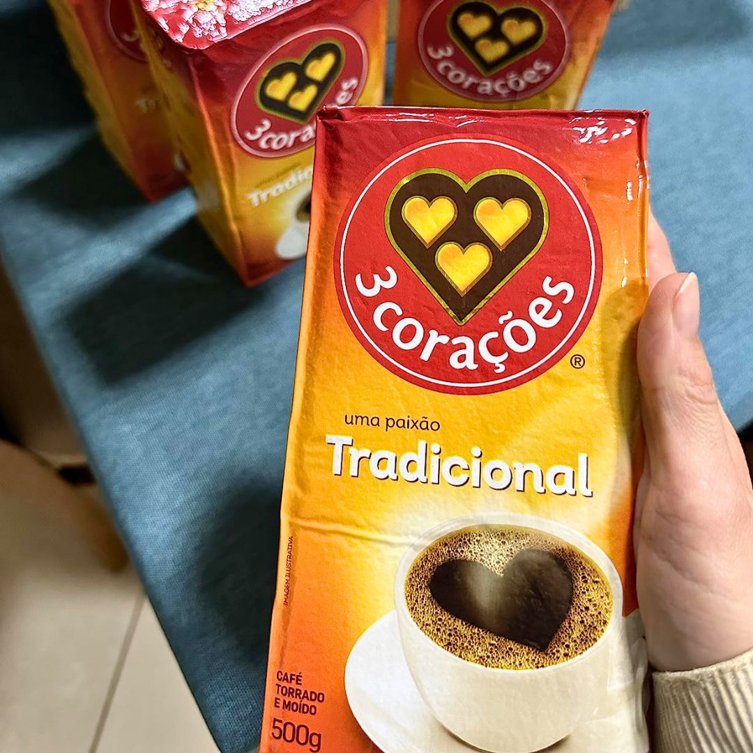 3 Corações Café Torrado e Moído Tradicional, 500g vácuo na Amazon