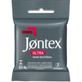 3 Unidades Preservativo Jontex Ultra Resistente na Drogaria Araujo