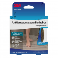 3M, Fita Antiderrapante Para Banheiros, Safety-Walk, Transparente, 50mm X 5m, 1 Unidade na Amazon