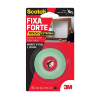 3M, Fixa Forte, Scotch, Fita Dupla Face, Fixação Extrema, 24MM X 2M, Cinza, 24 X 2 M na Amazon