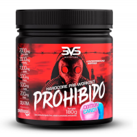 3VS Nutrition Pré Treino Prohibido 180g Sabor Algodão Doce na Amazon