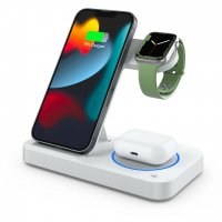 4 Em 1 Carregador Dobrável Carregador Sem Fio 3 Em 1 + 1 Cabo Type-C Para Samsung E IPhone - Importação na Bang Good