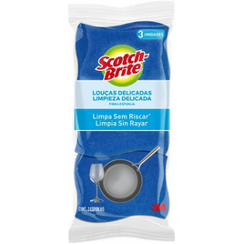 4 Pacotes de Esponja Scotch Brite Não Risca com 3 Unidades Cada na Amazon