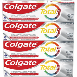 4 Unidades Creme Dental Colgate Total 12 Clean Mint 90g na Amazon