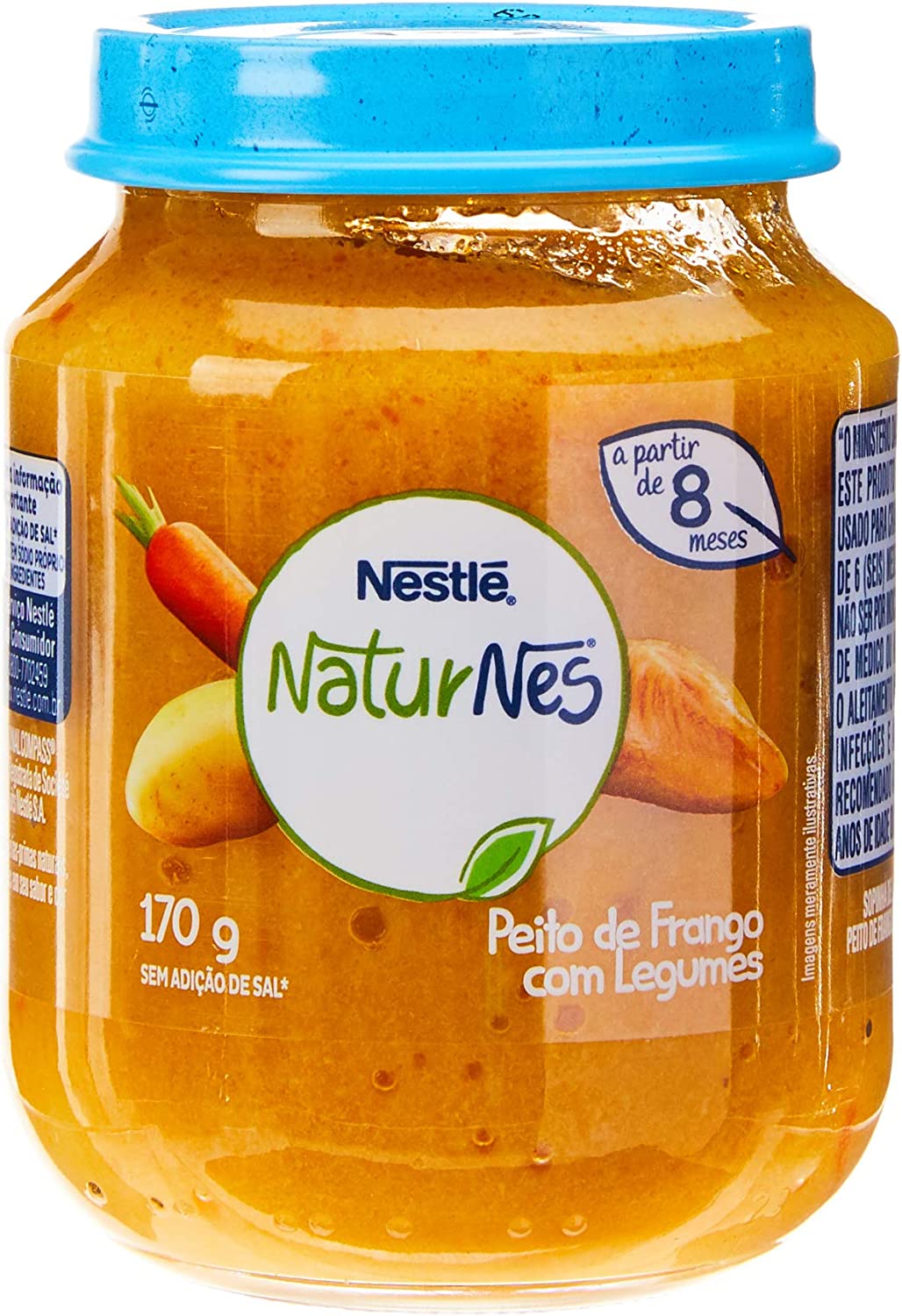 4 Unidades Papinha Peito de Frango com Legumes Nestlé 170g na Amazon