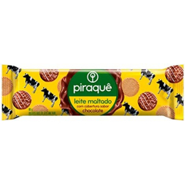 5 Unidades - Biscoito Leite Maltado Cobertura Chocolate Piraquê 80g na Amazon