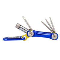 Chaveiro com 4 Mini Chaves, Lanterna em LED e Mosquetão, I-CONCEPTS, MT600-PDQ, Preta