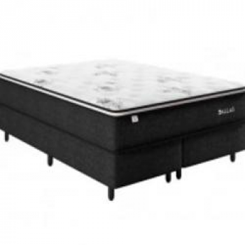 Cama Box Queen (Box + Colchão) Plumatex – Mola Ensacada 28cm de Alt. Dallas