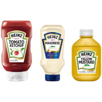 Kit Tradicional Heinz 03 Unidades Ketchup - 397g + Maionese 215g + Mostarda Amarela 255g