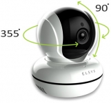 Câmera de Segurança Wi-Fi Rotacional com Inteligência de vídeo Full HD,, ESC-WR3F, Branca