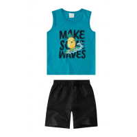 Conjunto Menino Malwee Kids Azul Claro - P