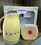 Bule de Chá e Café Térmico Amarelo com Pote 700ml – Sanremo Cuidar