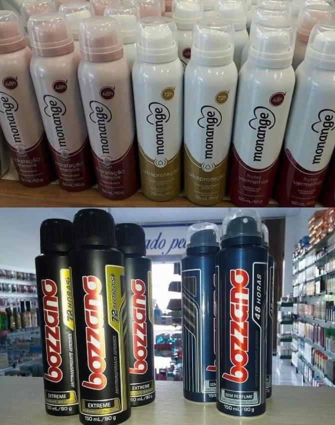 Kit 6 Desodorante Monange e Bozzano Antitranspirante Aerosol – 150ml