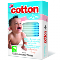 Hastes Flexíveis Cartucho Com Visor Baby Care Boy Com75 Unid., Cotton Line