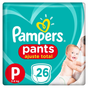 Fralda Pampers Pants Ajuste Total P - 26 Unidades