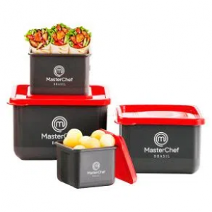Kit 4 Potes Quadrados MasterChef