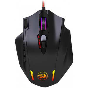 Mouse Gamer Redragon Impact M908 RGB, 12400 DPI, 12 botões programáveis, Black