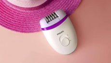 Depilador elétrico Satinelle Essential Philips BRE225/00, Philips, BRE22500, Branco e roxo