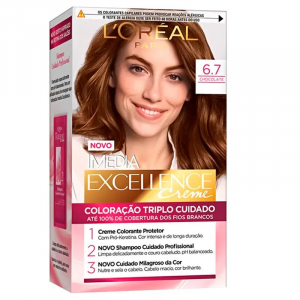 Kit Tintura Imédia Excellence L'Oréal Chocolate 6.7