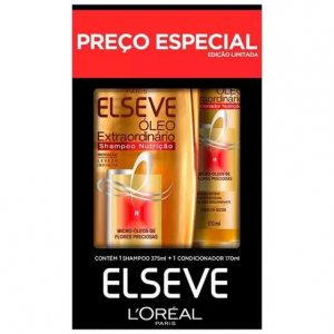 Kit Elseve Shampoo Oleo Extraordinario 375ml + Condicionador 170ml