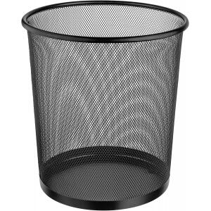 Lixeira de Metal Redonda 12,5l Ordene Br Preto